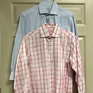 2 Bugatchi shirts.